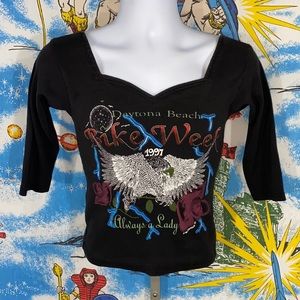 Harley Davidson vintage Daytona Beach bike week S